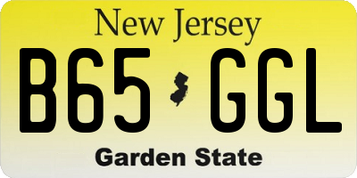 NJ license plate B65GGL