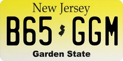 NJ license plate B65GGM