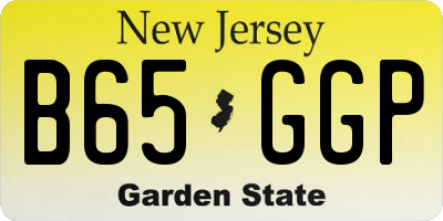 NJ license plate B65GGP