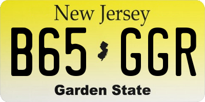NJ license plate B65GGR