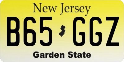 NJ license plate B65GGZ