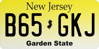 NJ license plate B65GKJ