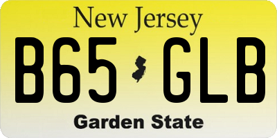 NJ license plate B65GLB