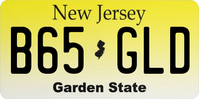 NJ license plate B65GLD