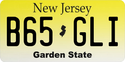 NJ license plate B65GLI