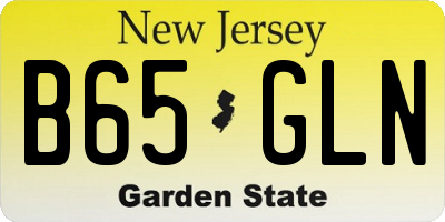 NJ license plate B65GLN