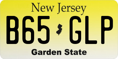 NJ license plate B65GLP