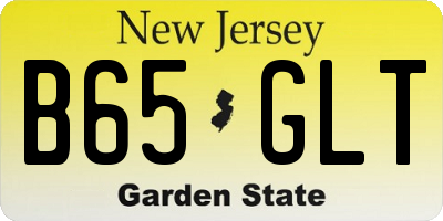 NJ license plate B65GLT