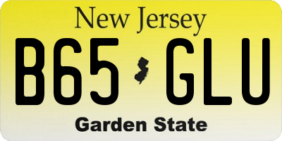 NJ license plate B65GLU