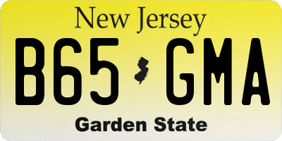 NJ license plate B65GMA