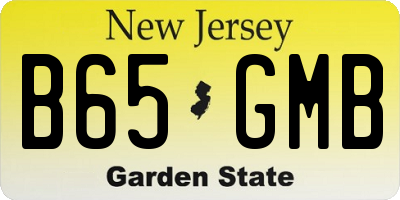 NJ license plate B65GMB