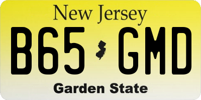 NJ license plate B65GMD
