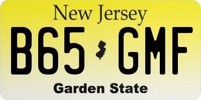 NJ license plate B65GMF