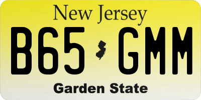 NJ license plate B65GMM