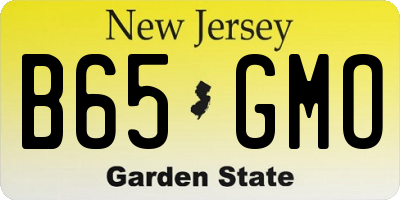 NJ license plate B65GMO