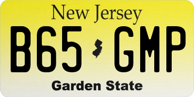 NJ license plate B65GMP
