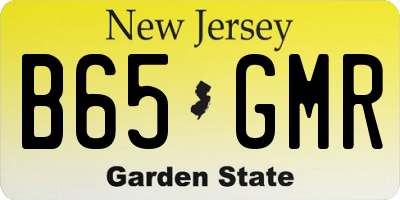 NJ license plate B65GMR