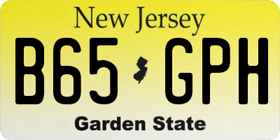 NJ license plate B65GPH