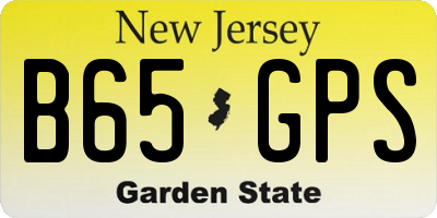 NJ license plate B65GPS