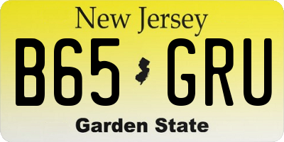 NJ license plate B65GRU