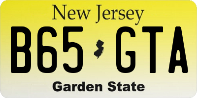 NJ license plate B65GTA