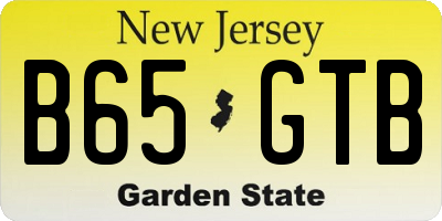 NJ license plate B65GTB