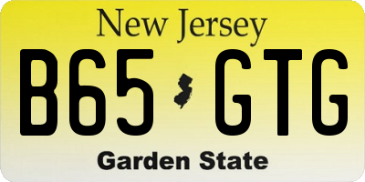 NJ license plate B65GTG