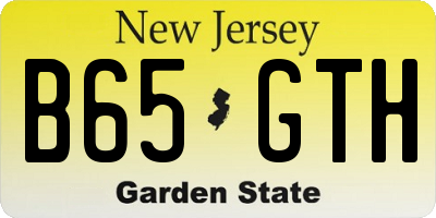 NJ license plate B65GTH