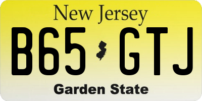 NJ license plate B65GTJ