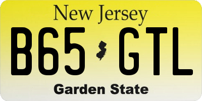 NJ license plate B65GTL