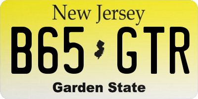 NJ license plate B65GTR