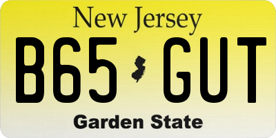 NJ license plate B65GUT
