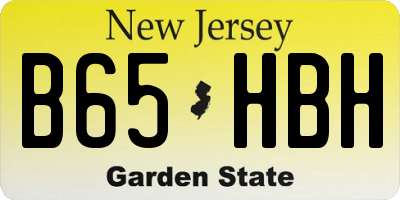 NJ license plate B65HBH