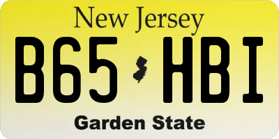NJ license plate B65HBI