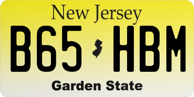 NJ license plate B65HBM