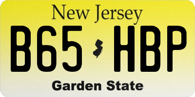 NJ license plate B65HBP