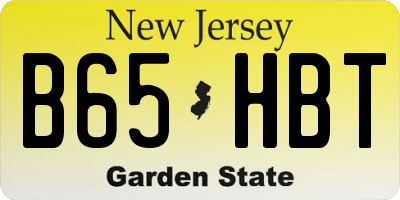 NJ license plate B65HBT
