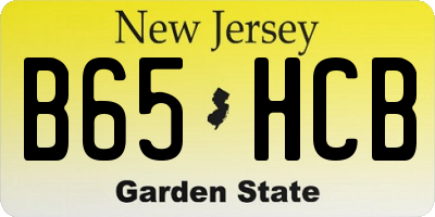 NJ license plate B65HCB