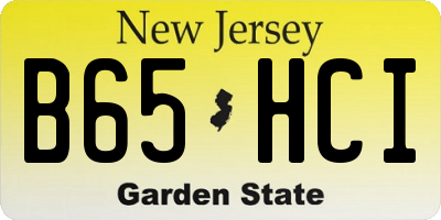 NJ license plate B65HCI