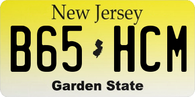 NJ license plate B65HCM