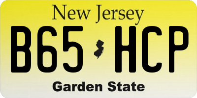 NJ license plate B65HCP
