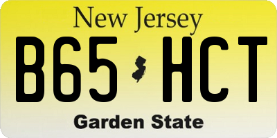NJ license plate B65HCT