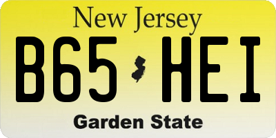 NJ license plate B65HEI