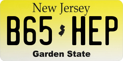 NJ license plate B65HEP