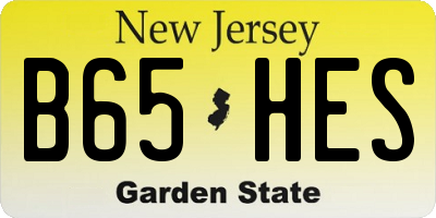 NJ license plate B65HES