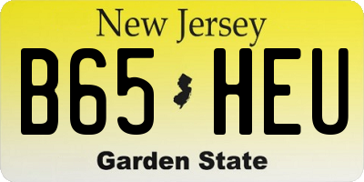 NJ license plate B65HEU