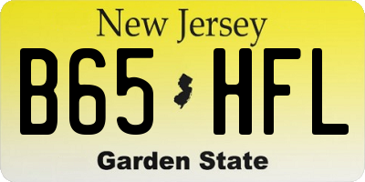 NJ license plate B65HFL