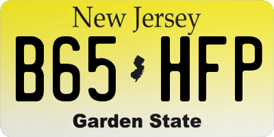NJ license plate B65HFP