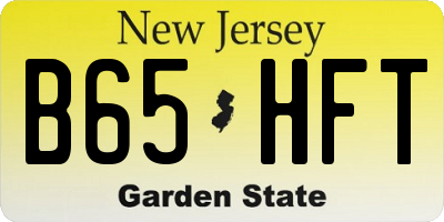 NJ license plate B65HFT
