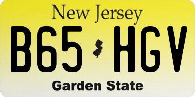 NJ license plate B65HGV